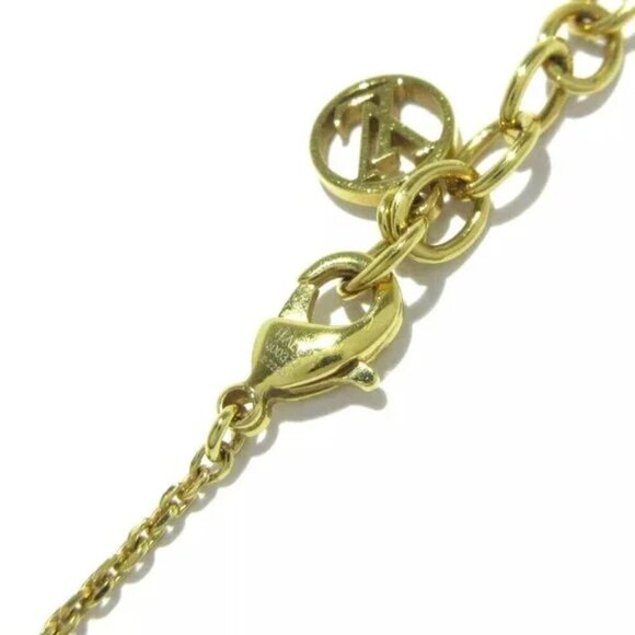 100% Authentic LOUIS VUITTON Bracelet Petit Louis Gold Clear Others - Picture 4 of 6